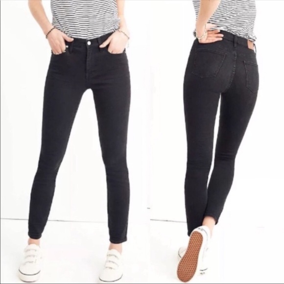 Madewell Denim - Madewell Skinny Skinny Jeans High Rise Black Wash